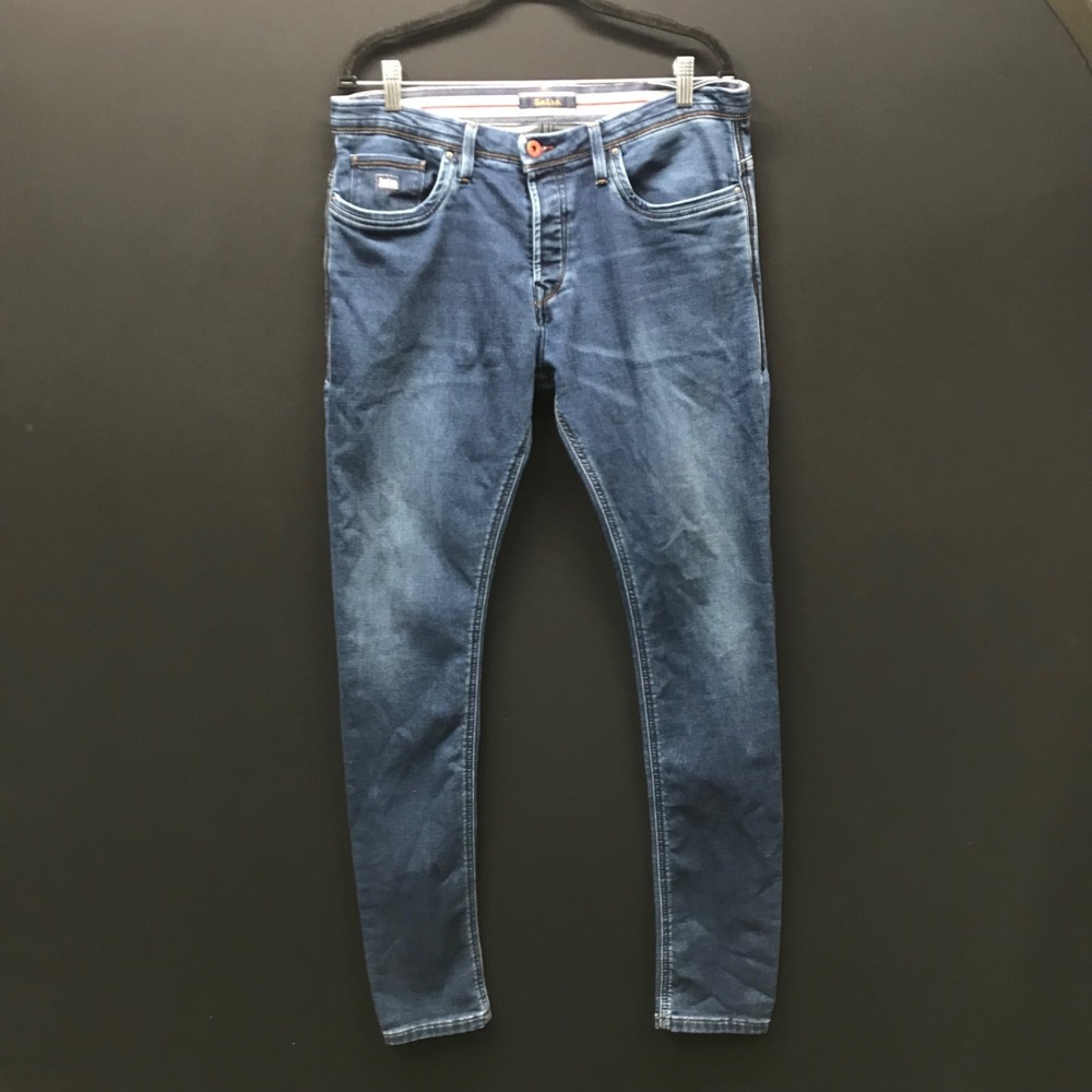 Salsa Original Brand Dark Wash Skinny Jeans Size 8 W32 x L34 Button Fly